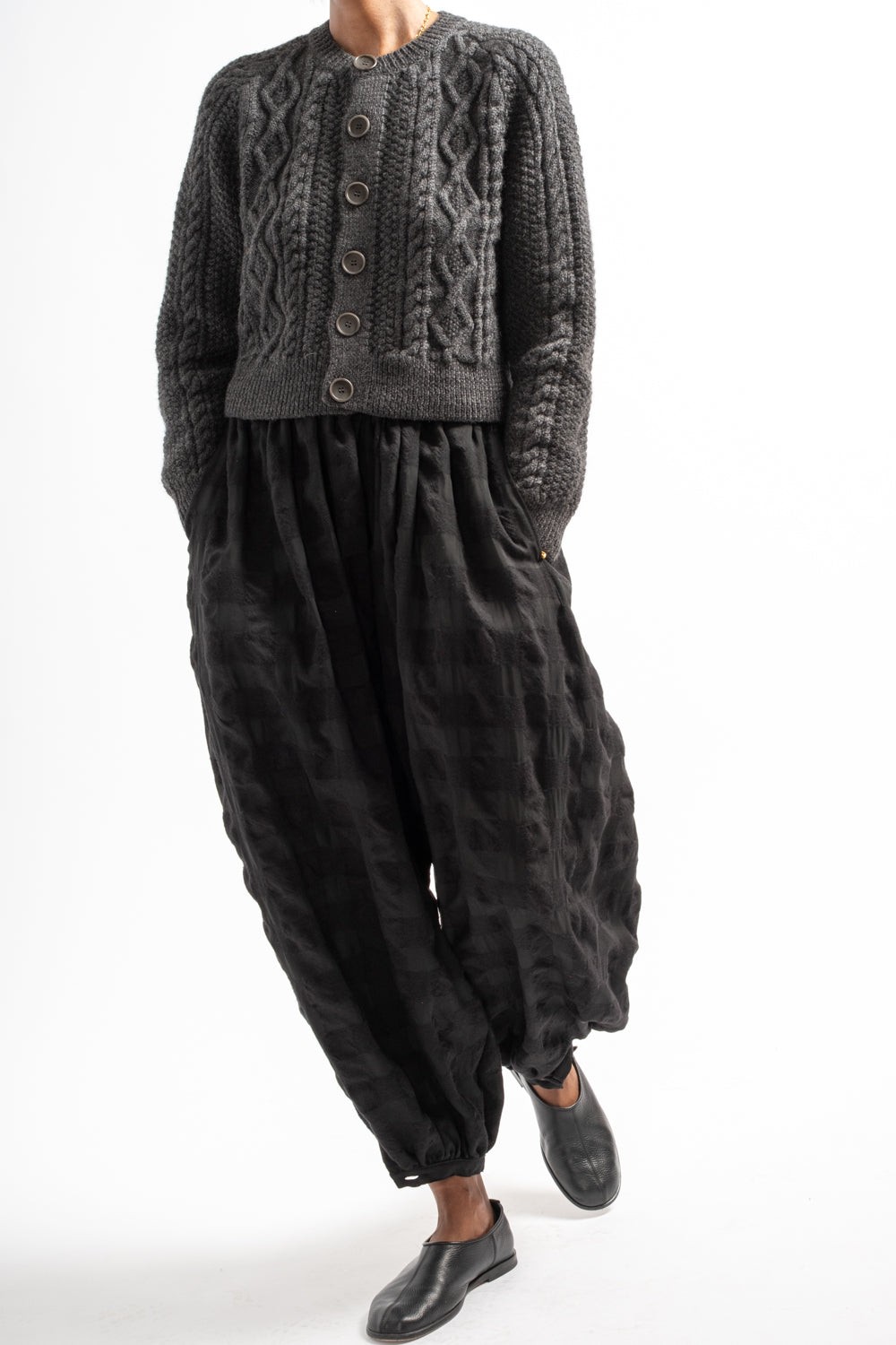 Tamou Trouser in Black on Black