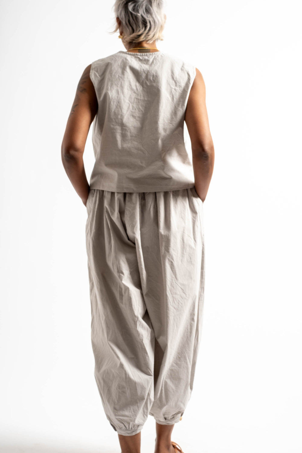 Tamou Trouser in Fine Dusty Stripe