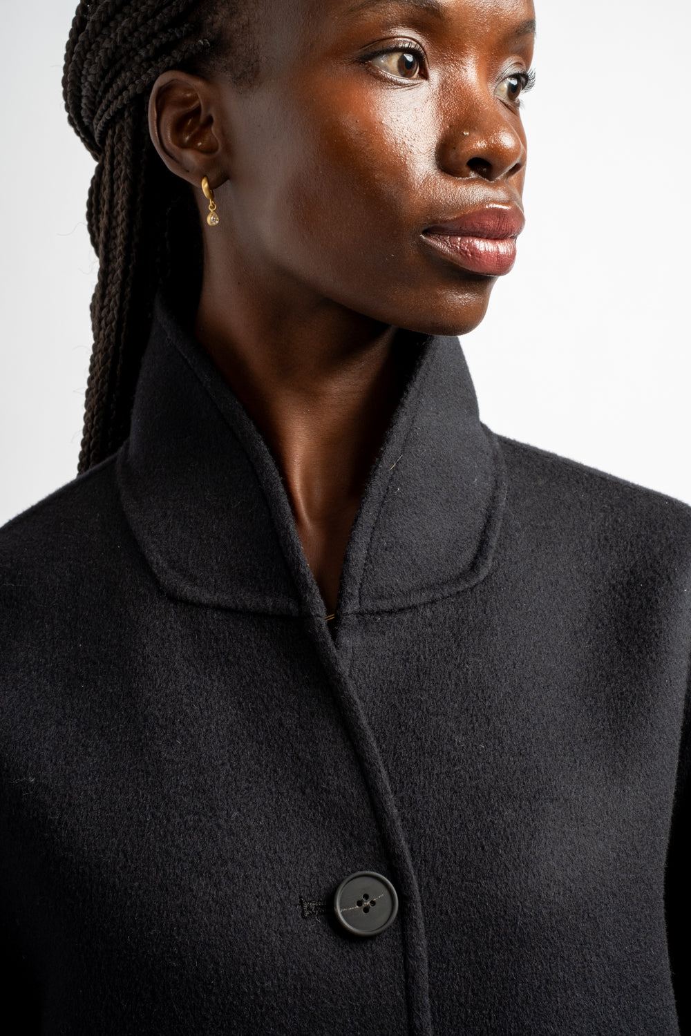 Rhine Double Faced Wool Jacket in Darkest Navy