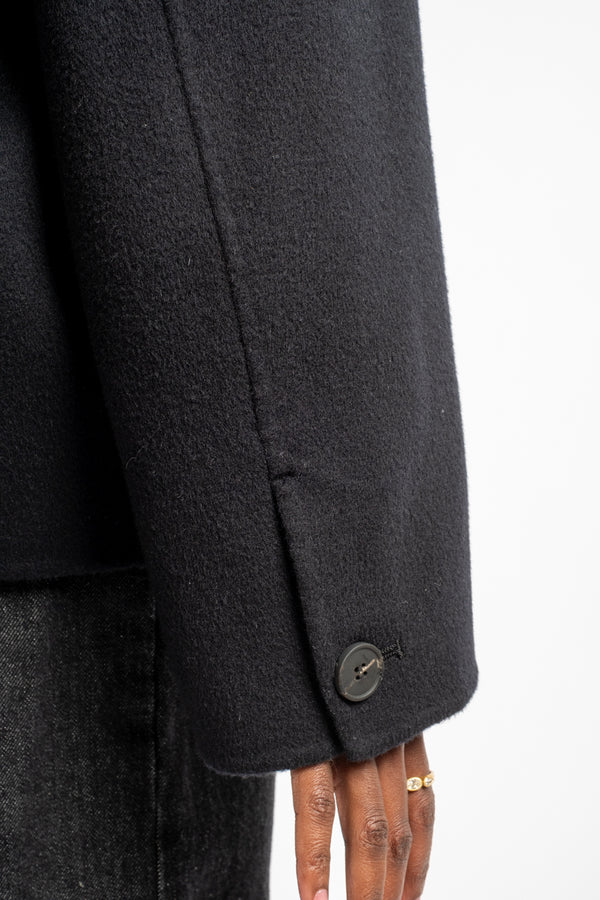 Rhine Double Faced Wool Jacket in Darkest Navy