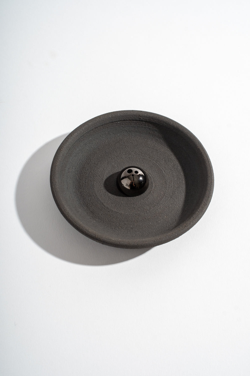 Black Stoneware Incense & Smudging Dish