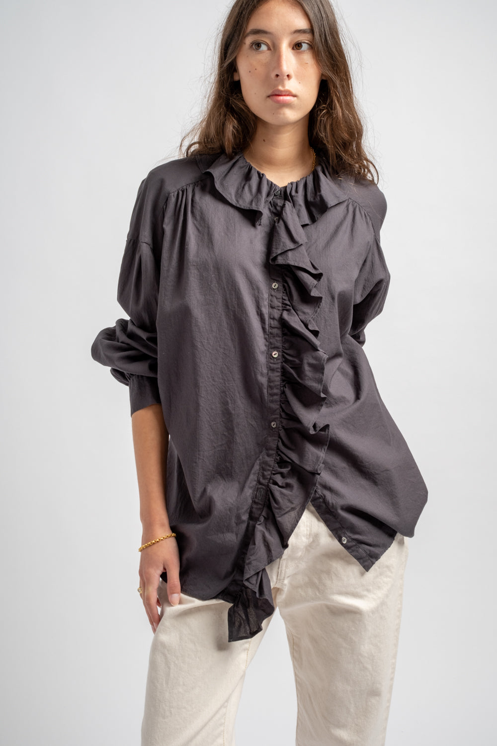Frill Blouse in Sumikuro