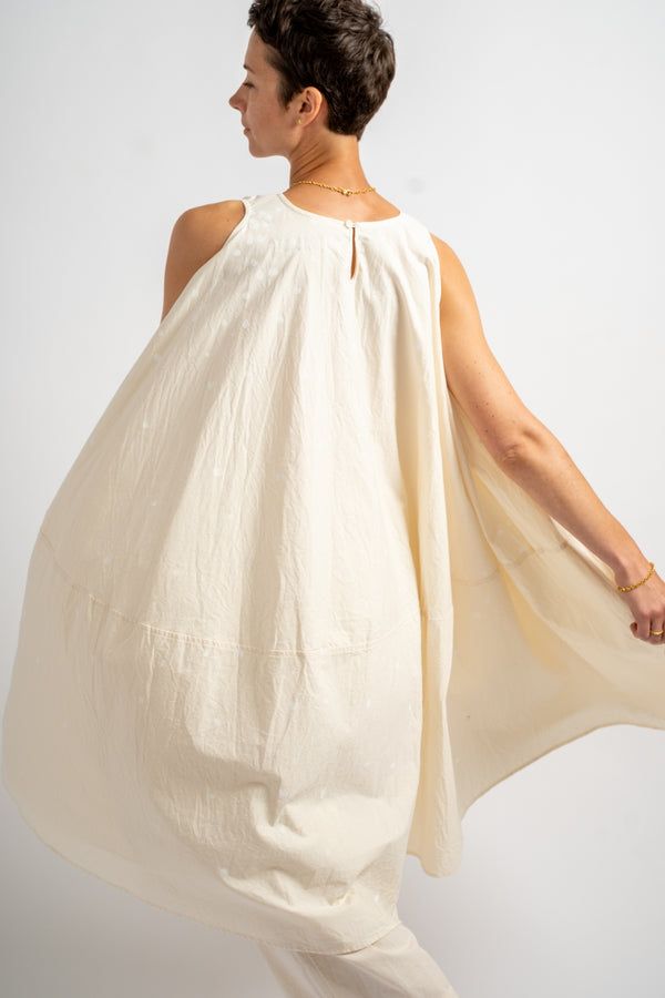 Paint Circle Dress in Ivory Print