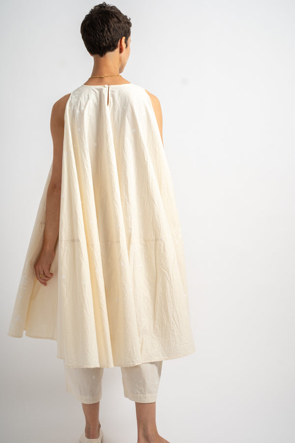 Paint Circle Dress in Ivory Print