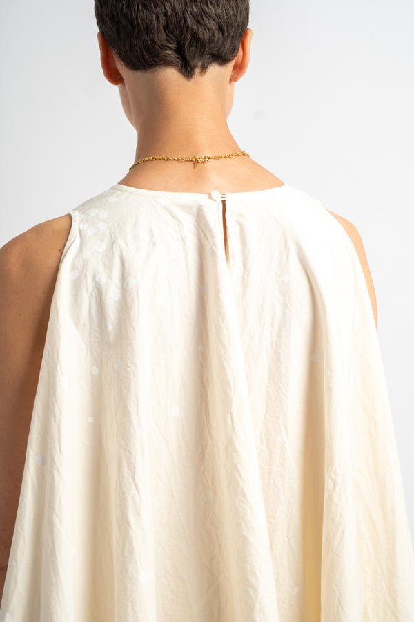 Paint Circle Dress in Ivory Print