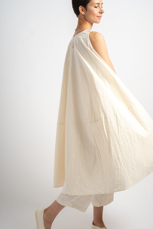Paint Circle Dress in Ivory Print