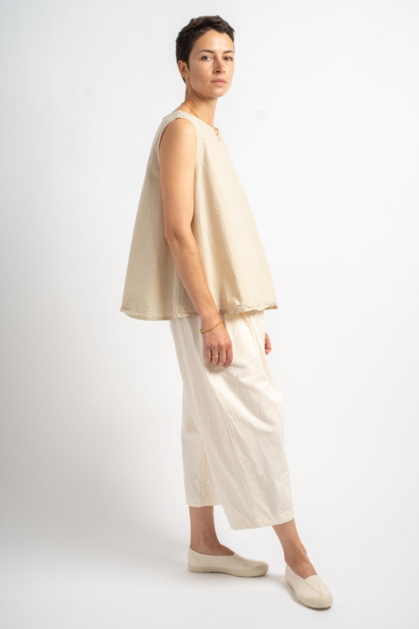 Paint Yoke Pants in Ivory Print