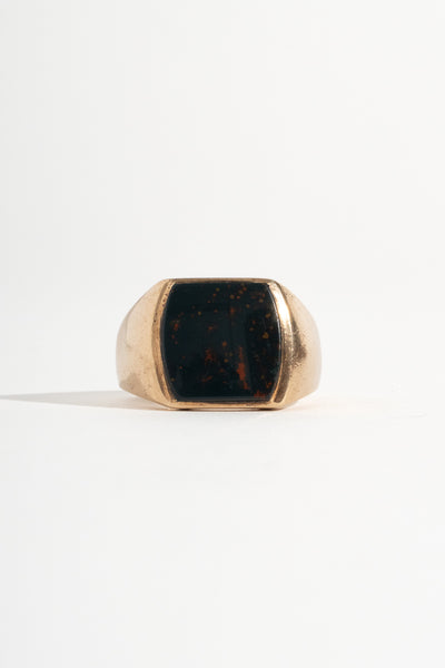 10K Bloodstone Signet Ring