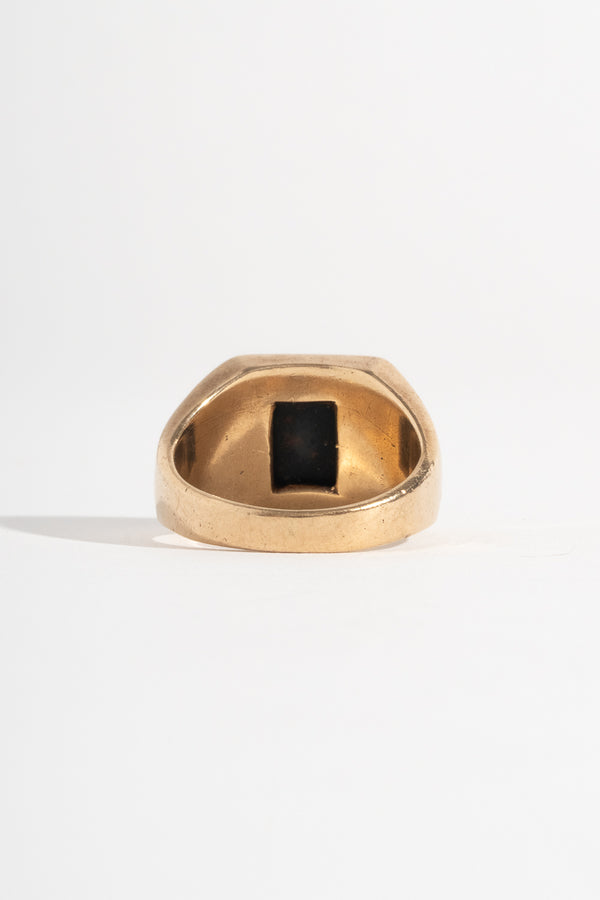 10K Bloodstone Signet Ring