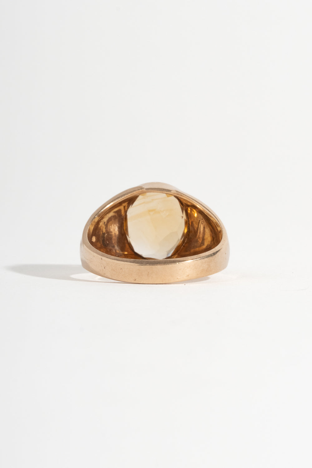 10K Mid Century Citrine Ring