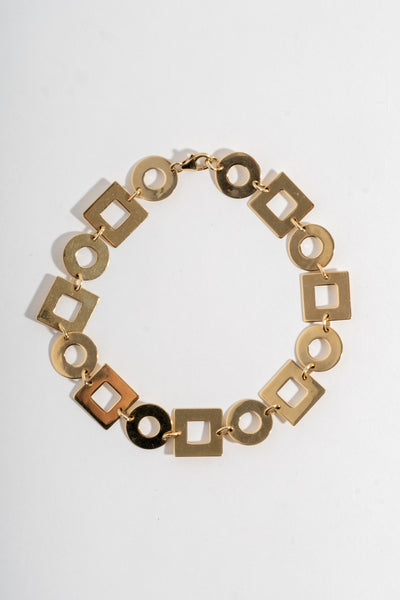 14K Geometric Shapes Bracelet