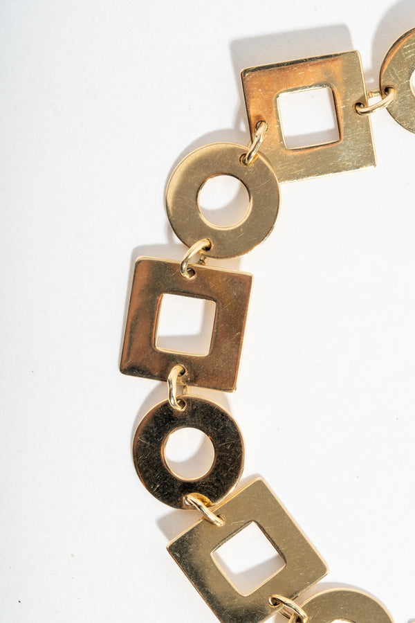14K Geometric Shapes Bracelet