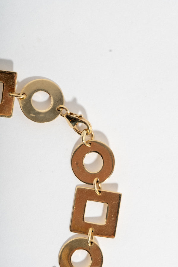 14K Geometric Shapes Bracelet