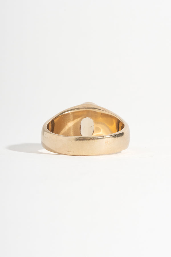 14K Oval Citrine Ring