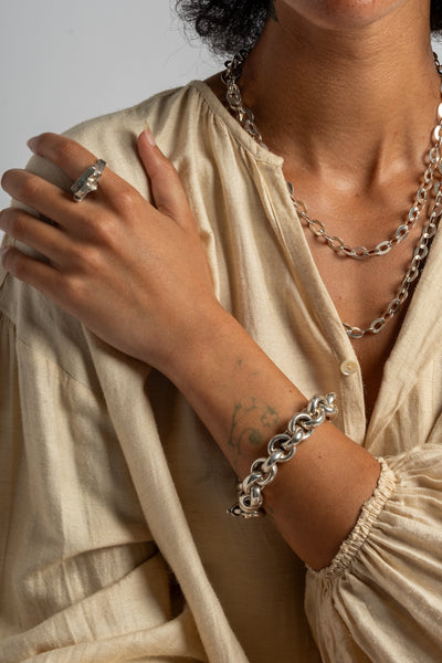 Sterling Chunky Rolo Chain Bracelet