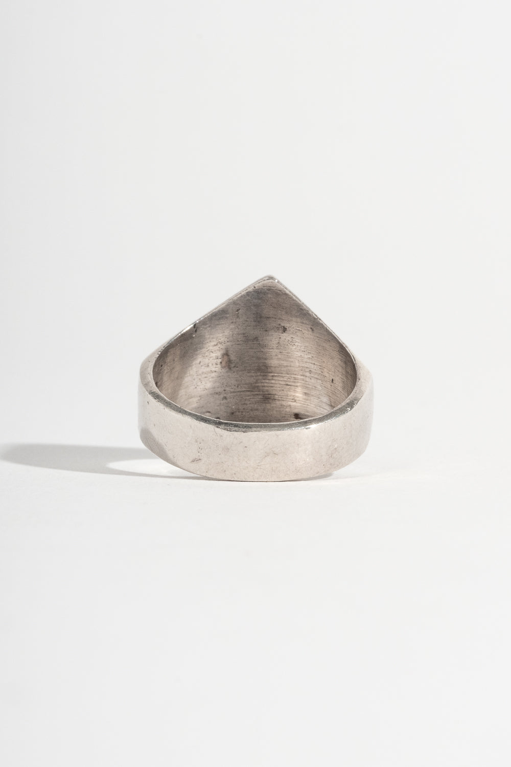 Sterling Diamond Shaped Lapis Signet Ring