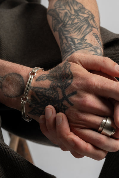 Sterling Double Bar Chain Bracelet