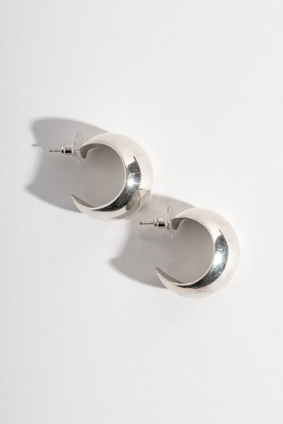 Sterling Extra Wide Hoop Earrings