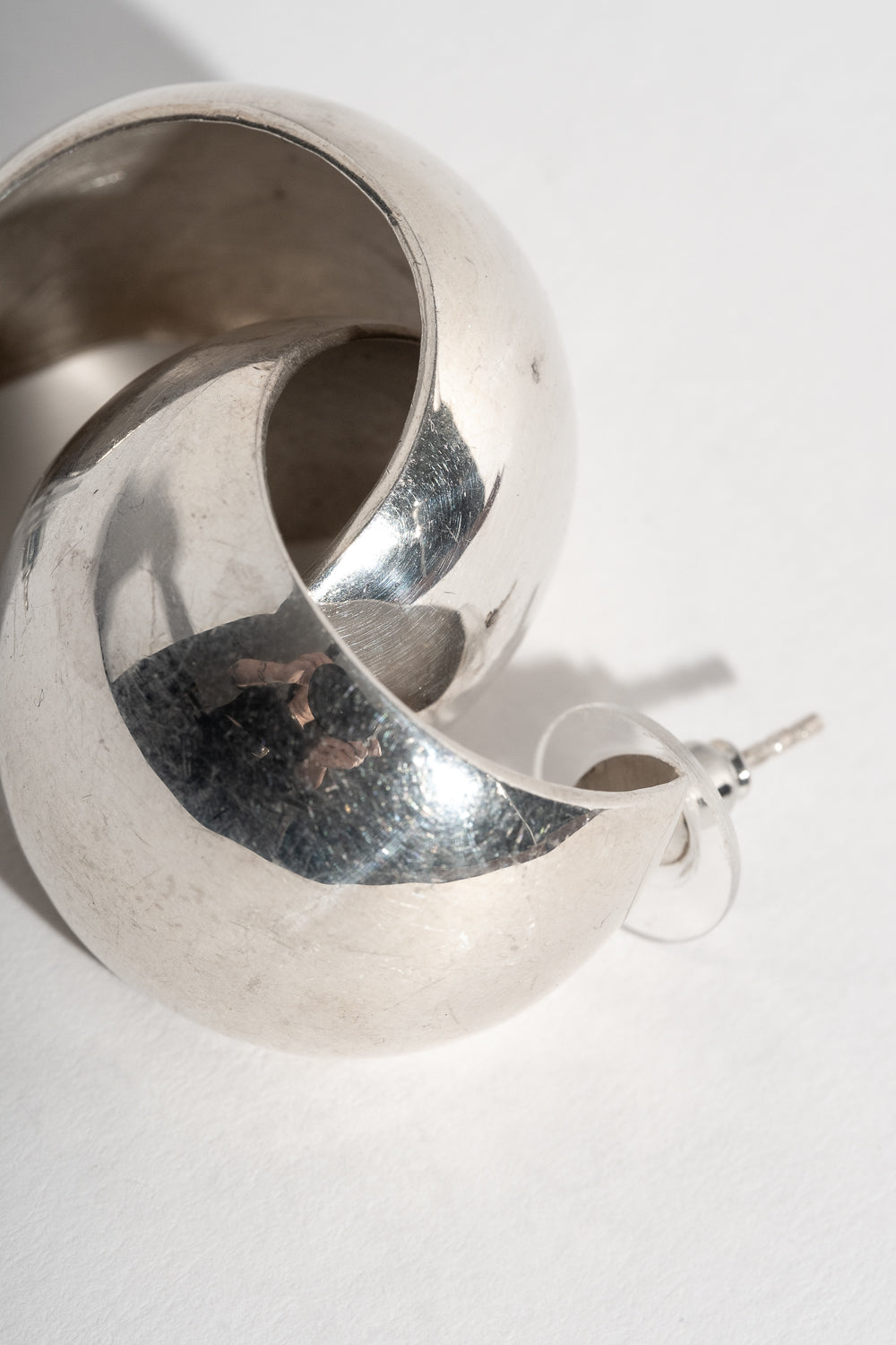 Sterling Extra Wide Hoop Earrings