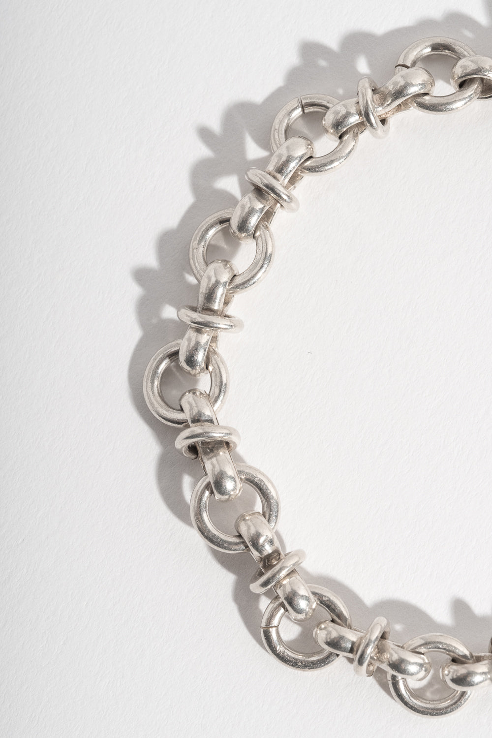Sterling Figure Eight Link Toggle Chain Bracelet