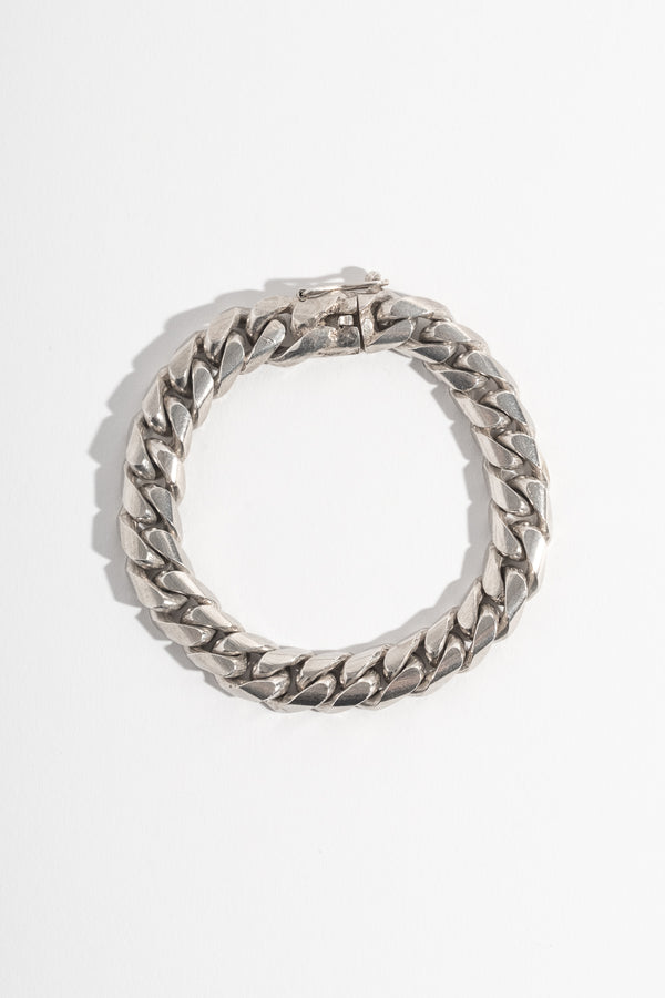 Sterling Heavy Rounded Curb Chain Bracelet