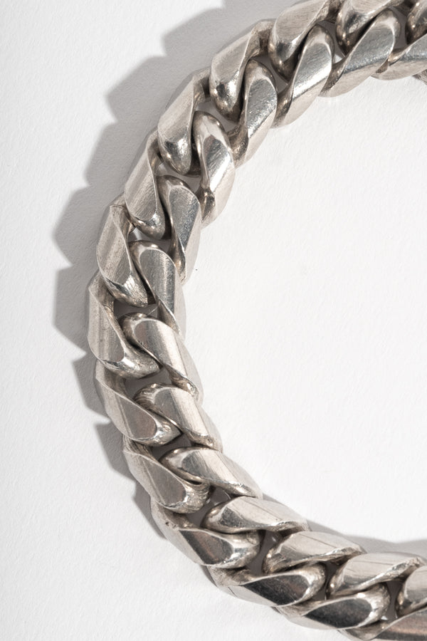Sterling Heavy Rounded Curb Chain Bracelet
