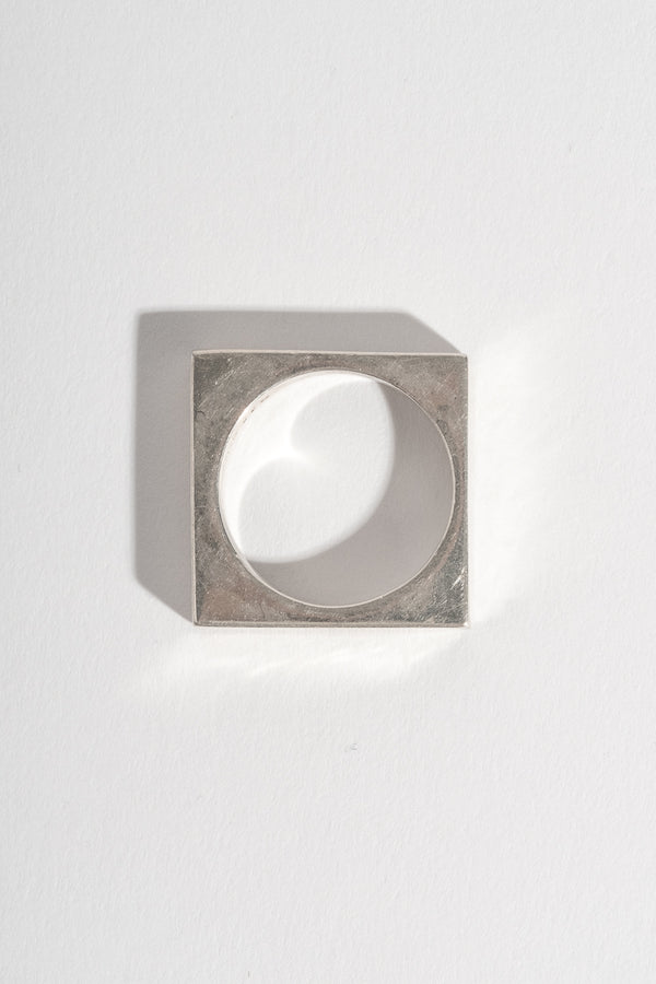 Sterling Modern Square Ring