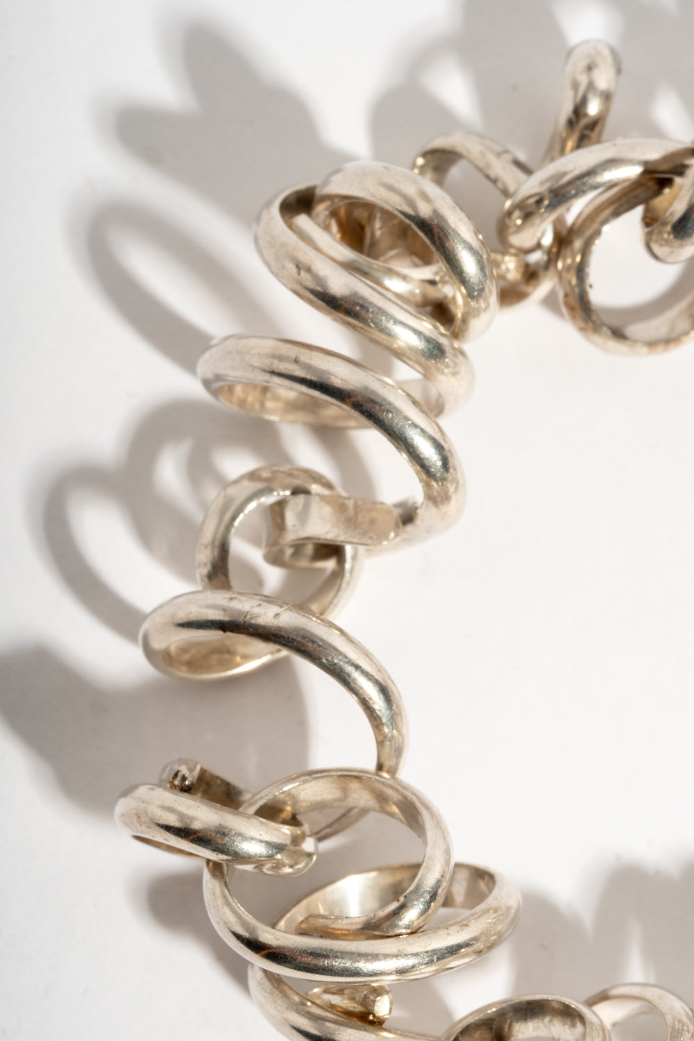 Sterling Modern Messy Spiral Bracelet