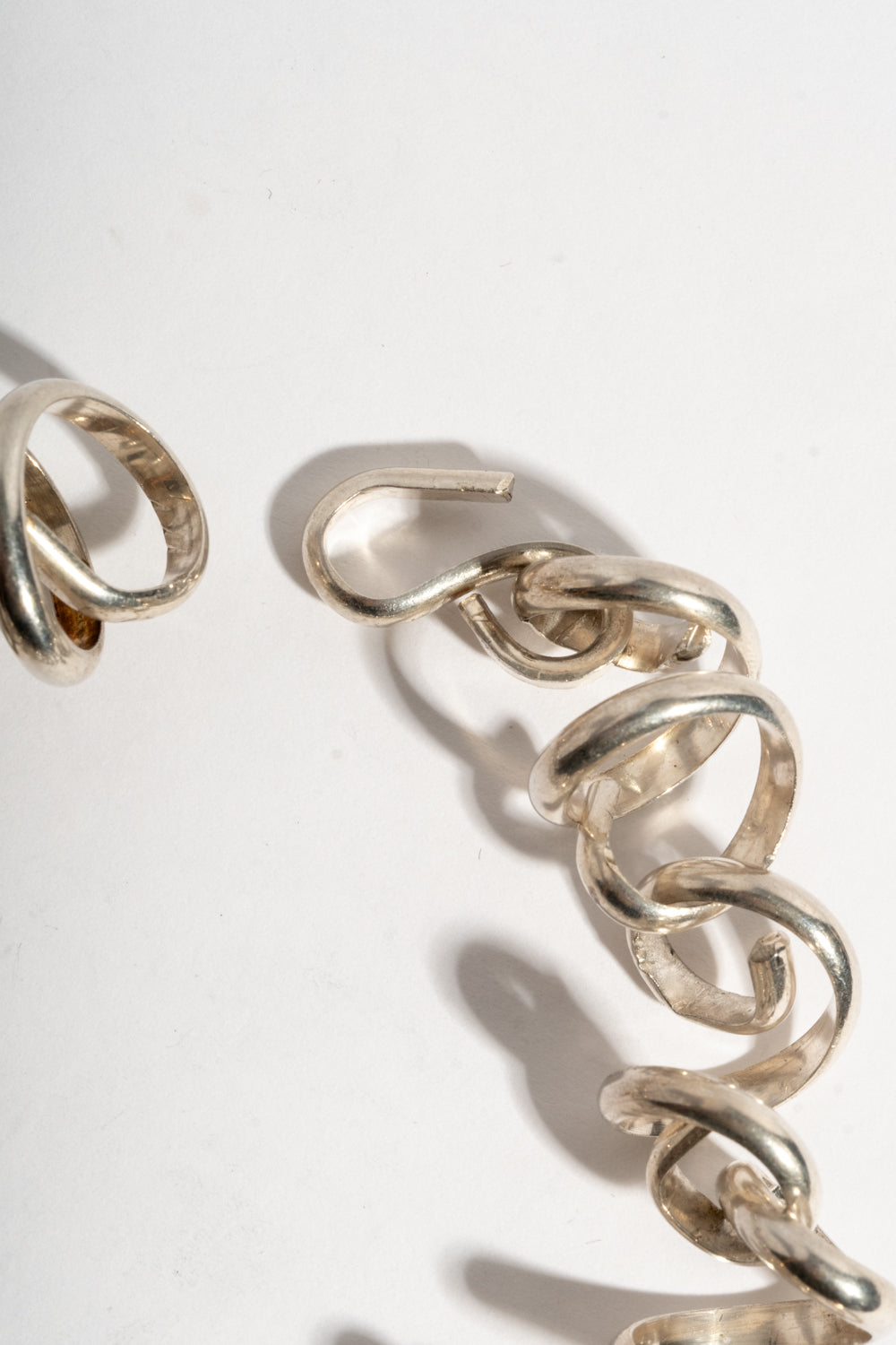 Sterling Modern Messy Spiral Bracelet