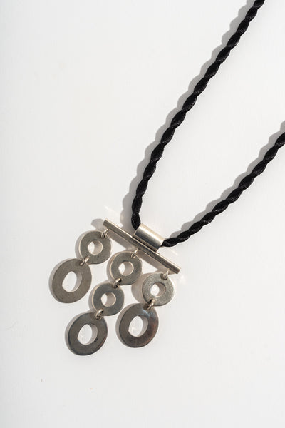 Sterling Modern Wind Chime Pendant Necklace