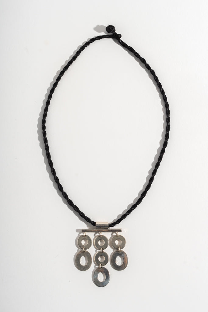 Sterling Modern Wind Chime Pendant Necklace