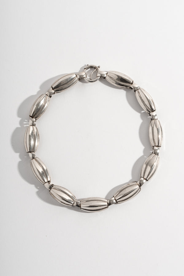 Sterling Napier Melon Shaped Link Choker