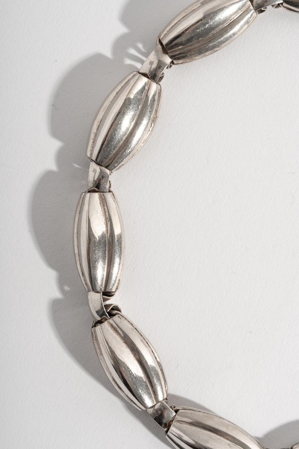 Sterling Napier Melon Shaped Link Choker