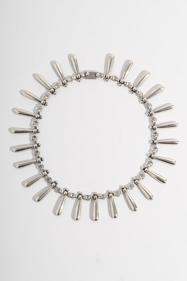 Sterling Neils Erik From Denmark Droplet Choker Necklace