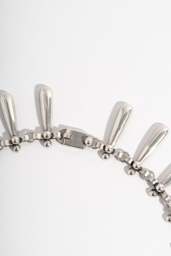 Sterling Neils Erik From Denmark Droplet Choker Necklace