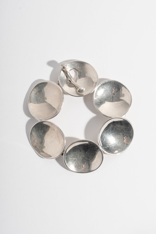 Sterling Robert Lee Morris Disks Chain Bracelet