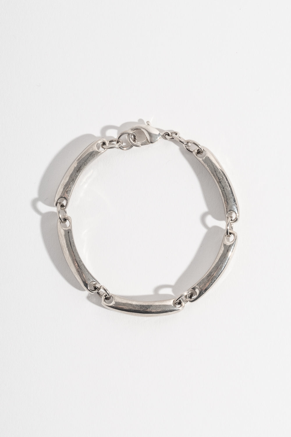 Sterling Rounded Bar Chain Bracelet