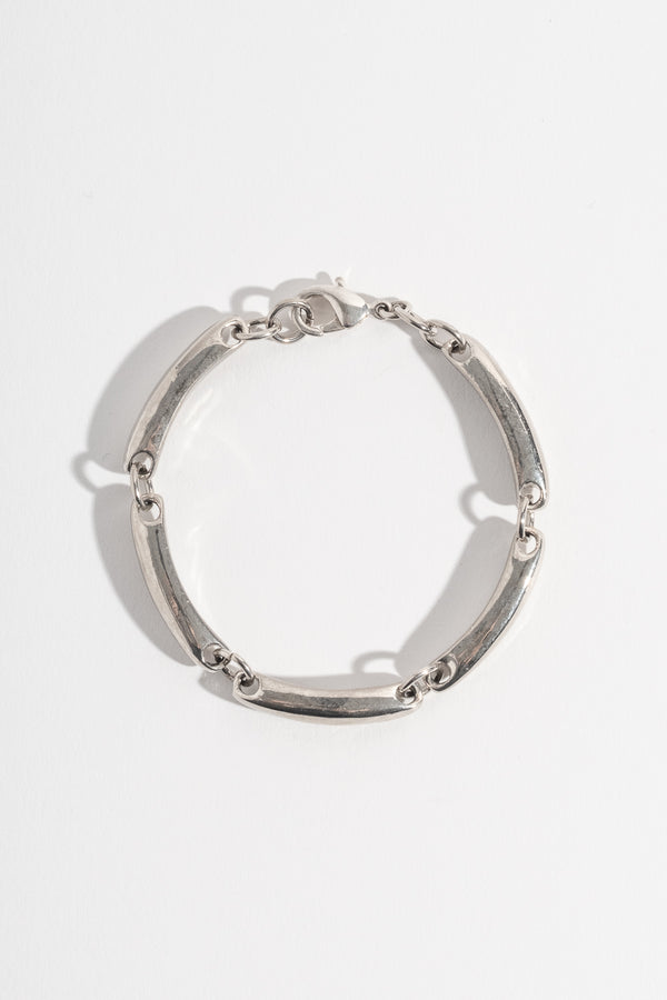 Sterling Rounded Bar Chain Bracelet