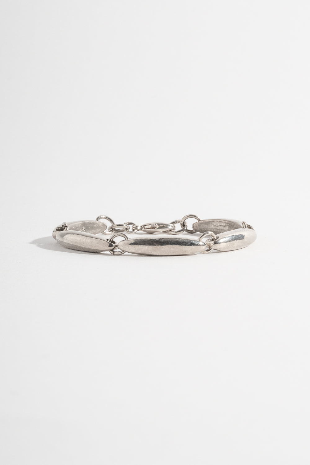 Sterling Rounded Bar Chain Bracelet
