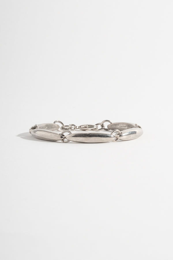 Sterling Rounded Bar Chain Bracelet