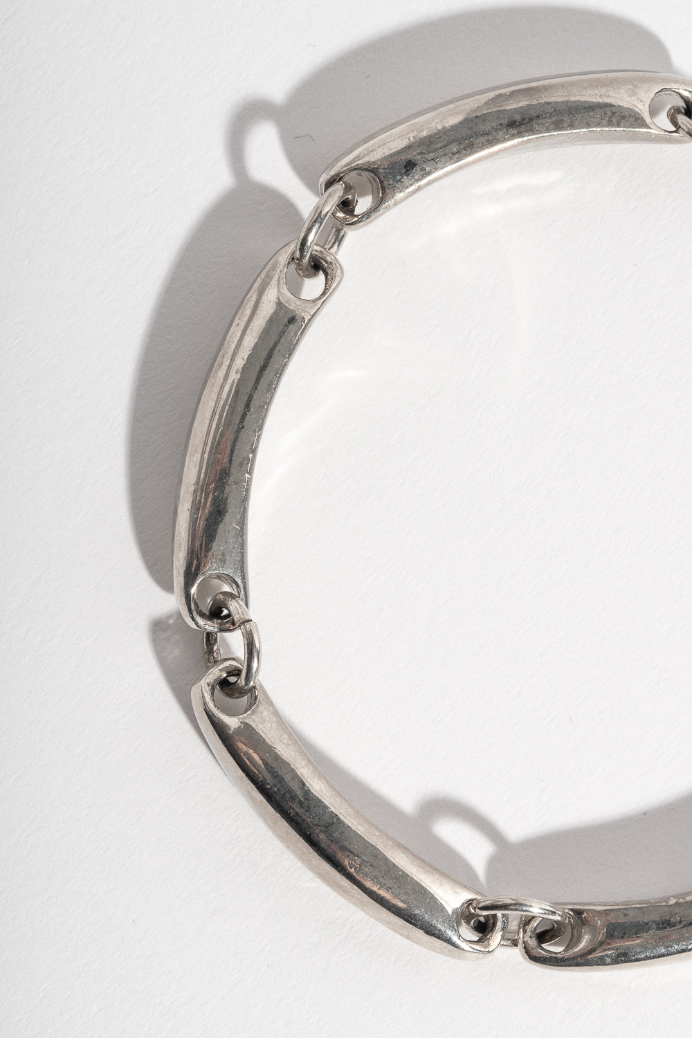 Sterling Rounded Bar Chain Bracelet