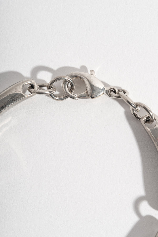 Sterling Rounded Bar Chain Bracelet