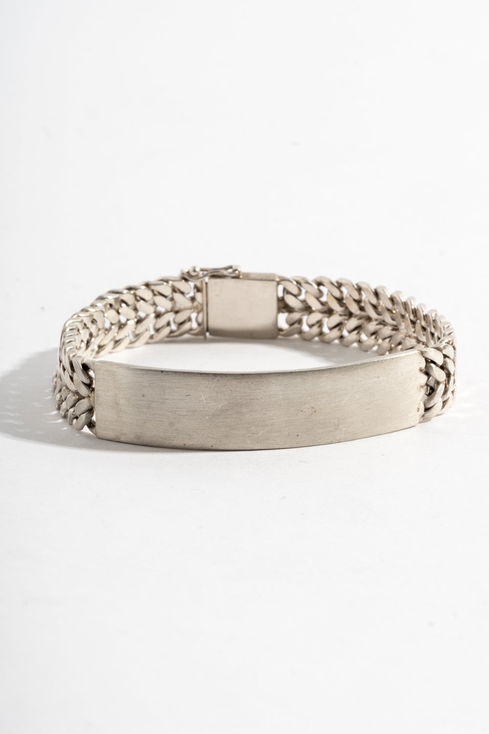 Sterling Unique Link Chain ID Bracelet