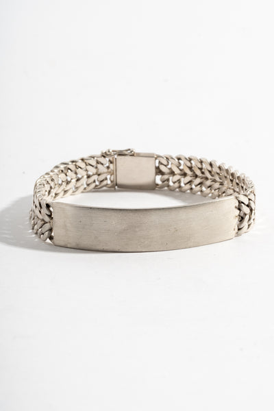Sterling Unique Link Chain ID Bracelet