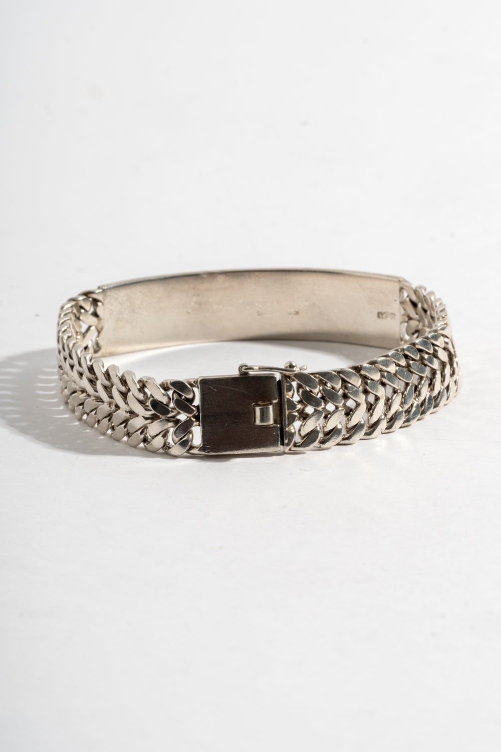 Sterling Unique Link Chain ID Bracelet