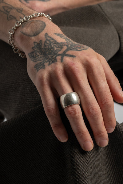 Sterling Wide Rounded Band