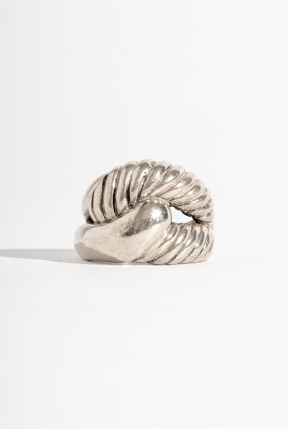 Sterling Yurman Style Interlocking Rope Ring
