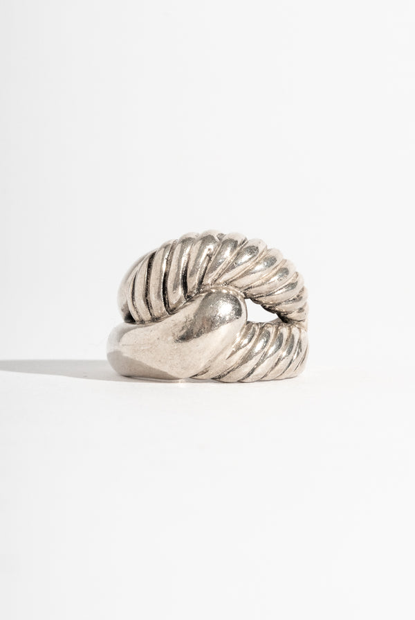 Sterling Yurman Style Interlocking Rope Ring