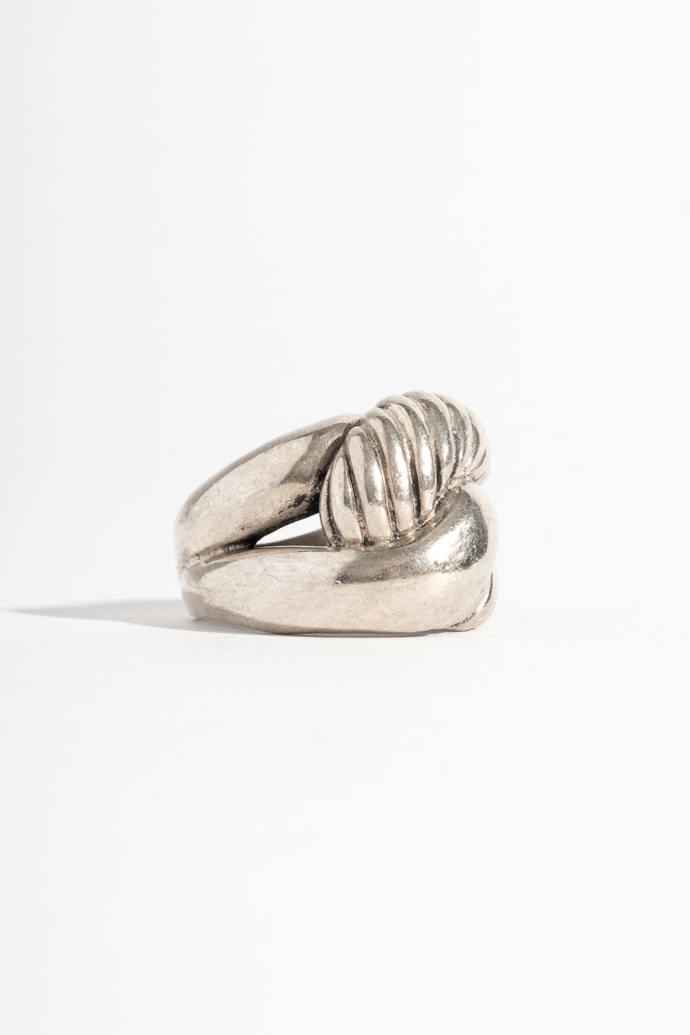 Sterling Yurman Style Interlocking Rope Ring