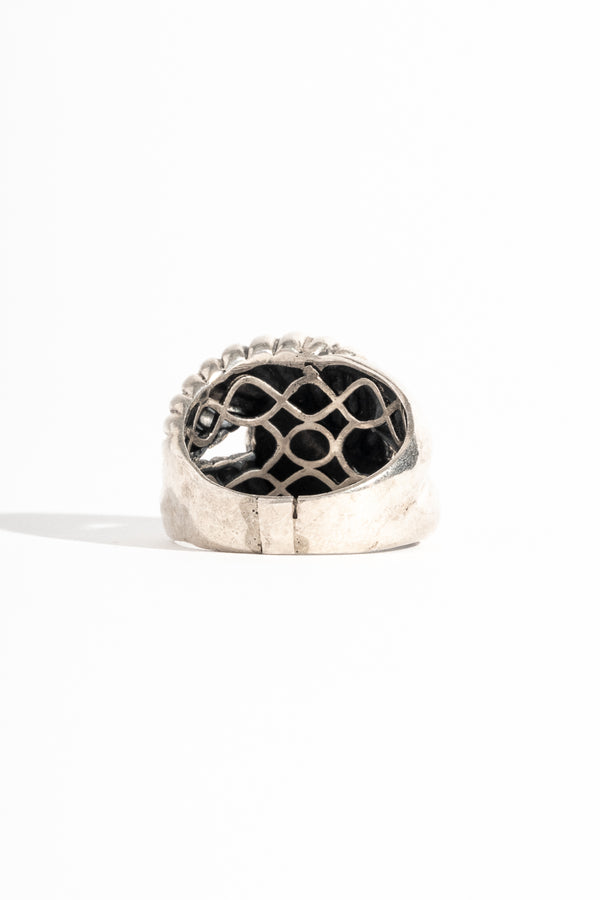 Sterling Yurman Style Interlocking Rope Ring